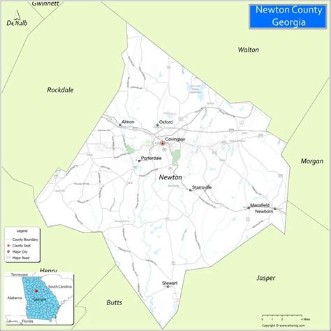 Map of Newton County, Georgia