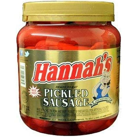 Hannah's Pickled Red Hot Sausages 32 oz Jar - Walmart.com - Walmart.com