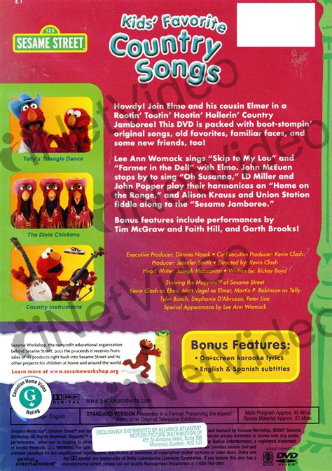 Kids' Favorite Country Songs - (Sesame Street) on DVD Movie