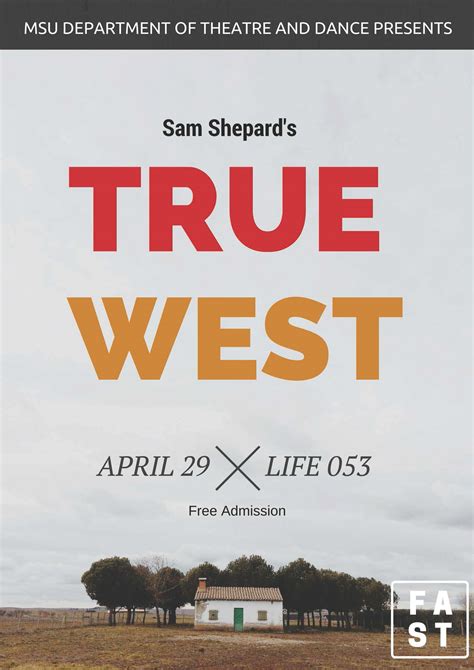 True West: a play by Sam Shepard - University Calendar - Montclair ...