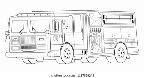 3d Fire Truck Coloring Pages