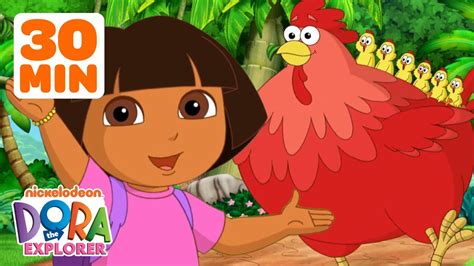 Dora's Best Adventures w/ Big Red Chicken! 🐔 ️ 30 Minutes | Dora the ...