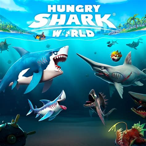 Hungry Shark: World (2016) box cover art - MobyGames