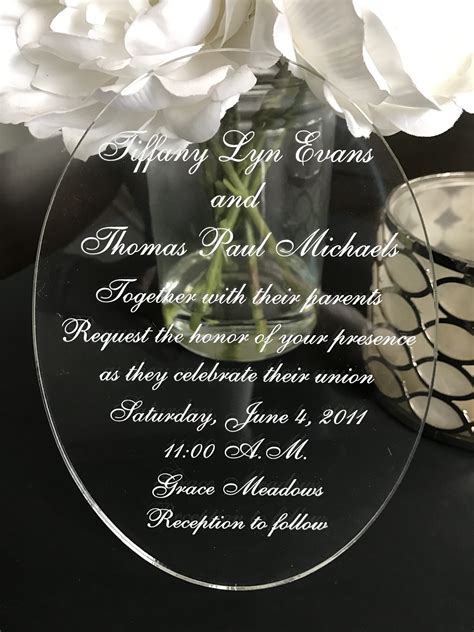 Clear Acrylic Wedding Invitation - Acrylic Wedding