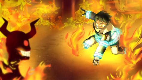 Fire Force Shinra Kusakabe Around Fire HD Anime Wallpapers | HD ...