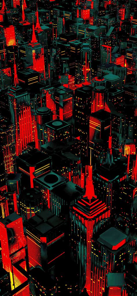 City Of Fire HQ, black, colorful, night, phone, red, skyview, tablet ...