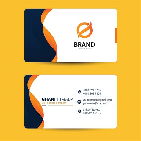 Business Card Front And Back Template