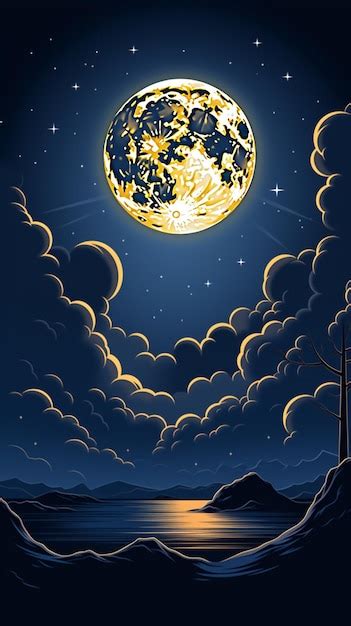 Moon vector illustration HD 8K wallpaper Stock Photographic Image ...