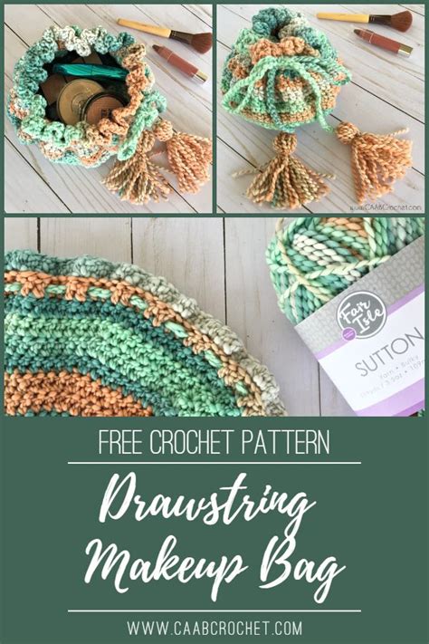 Drawstring Makeup Bag - Cute As A Button Crochet & Craft | Quick ...