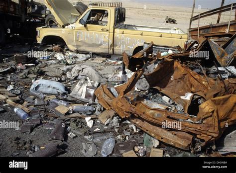 The aftermath of the 1991 Gulf War in Kuwait : the death highway, Mutla ...