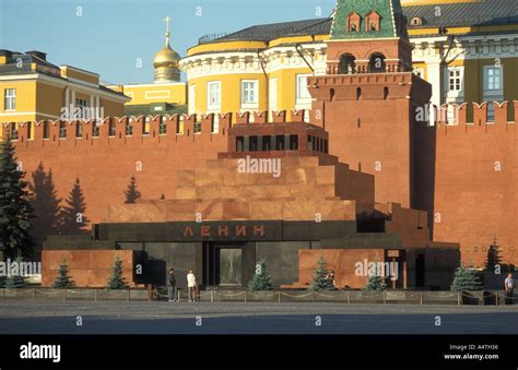 Lenin Tomb and the Kremlin on Red Square in Moscow Russia Stock Photo ...