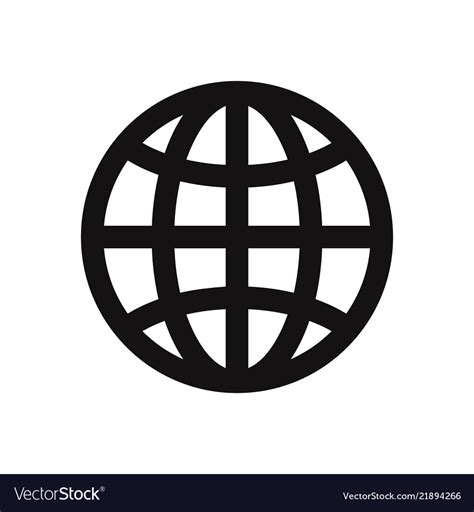 World wide icon web symbol Royalty Free Vector Image