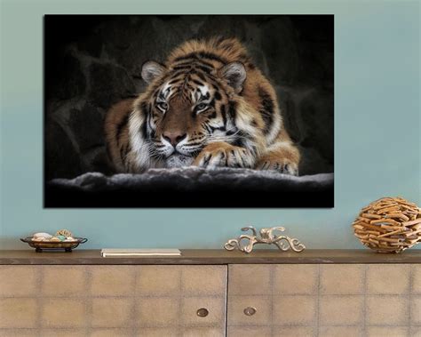 Tiger Canvas Print Wall Art Print Prints on Canvas the Face of a Tiger ...