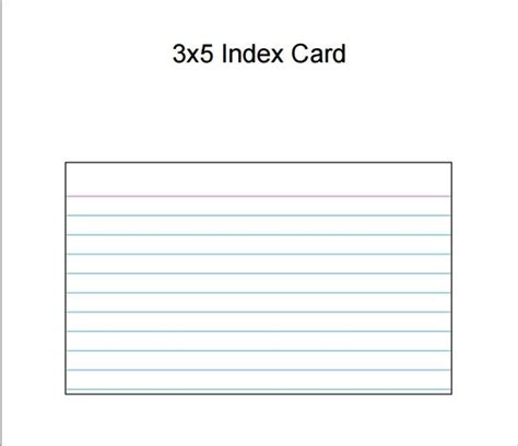 3X5 Index Card Template Google Docs - Printable Word Searches