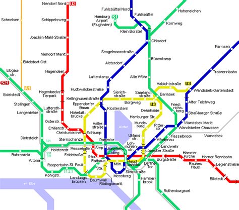 Hamburg Subway Map - TravelsFinders.Com