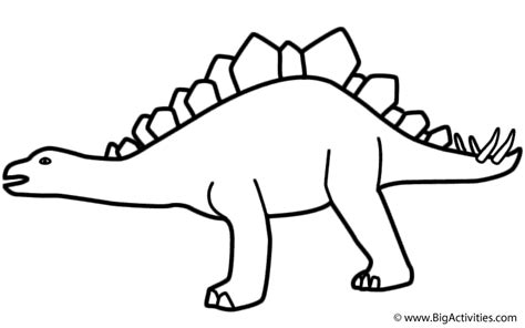 Stegosaurus - Coloring Page (Valentine's Day)