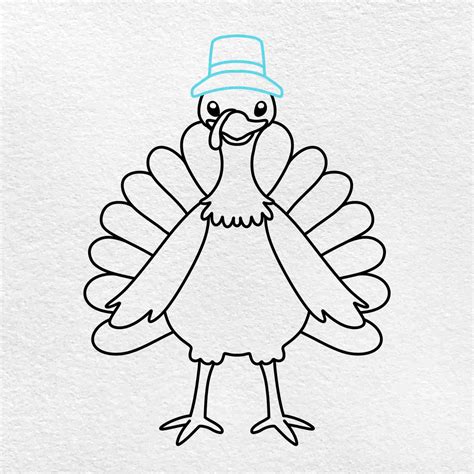 Thanksgiving Turkey Drawing - HelloArtsy