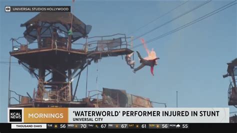 WaterWorld show performer hospitalized following flaming stunt - YouTube