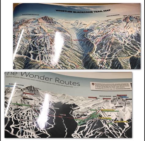 Finally got the printed map(s) of Whistler! Printed it online, then got ...