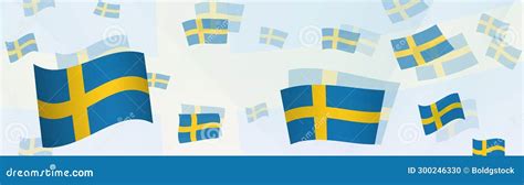 Sweden Flag-themed Abstract Design on a Banner. Abstract Background ...