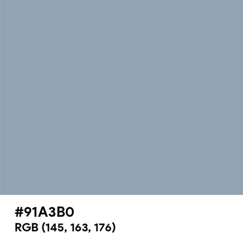 Cadet Gray color hex code is #91A3B0