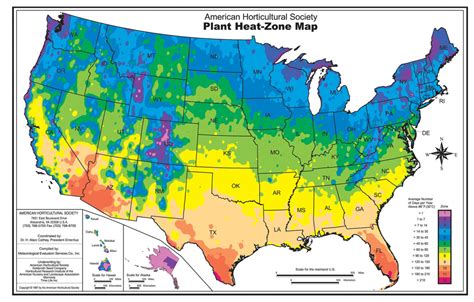 Heat Zone Map developed - American Horticultural Society