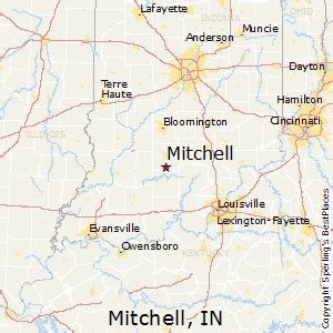 Mitchell Indiana Map | Zip Code Map