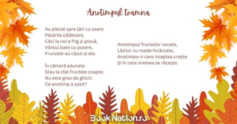 Anotimpul toamna - Poezii de Toamnă - Booknation.ro