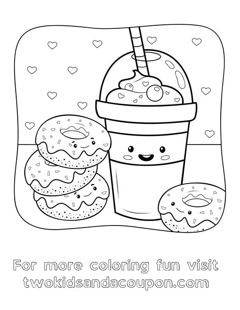 Cute Donut Coloring Pages for Kids and Adults