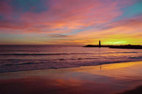 Santa Cruz Harbor Lighthouse Fine Art Photography Sunset | Etsy