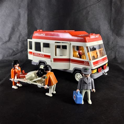 vintage original Playmobil Ambulance with Set of 4 Figures Stretcher ...