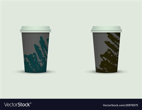 Watercolor take away coffee cup creative design Vector Image