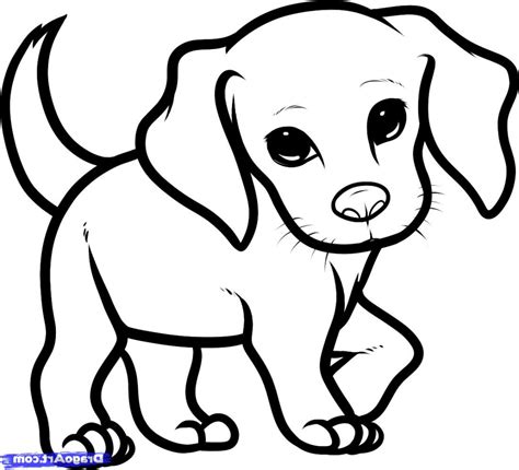 coloriage chien facile – 123Dessins | Source #1 des Dessins coloriage ...