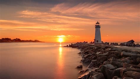 Sunrise at Walton Lighthouse Santa Cruz California | Lighthouse, Santa ...