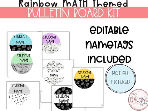 Math Bulletin Board or Math Classroom Door Decor Kit, Easy and Modern ...