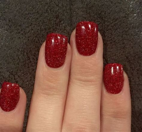 25 Glamorous Glitter Nail Arts for Christmas | Red sparkle nails ...