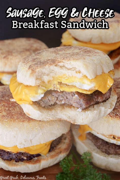 The Best Sausage Egg and Cheese Breakfast Sandwich