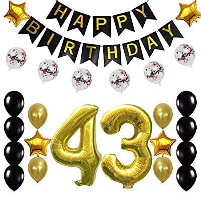 43rd Birthday Decorations Party Supplies Happy 43rd Birthday Confetti ...