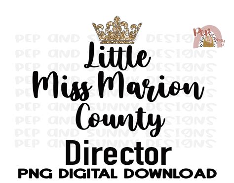 Pageant Director Little Miss Crown Custom PNG Digital | Etsy