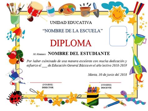 Plantillas De Diplomas Para Editar E Imprimir Gratis (pdf Y Word) EC5