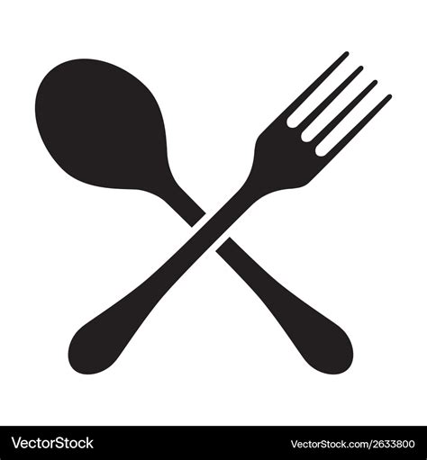 Fork and spoon isolated Royalty Free Vector Image