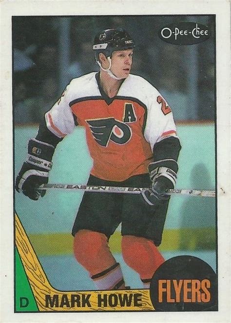 Mark Howe, Philadelphia Flyers, 1986-87 | Hockey cards, Cards, Sports cards