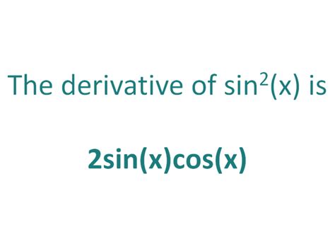 The Derivative of sin^2x? - DerivativeIt