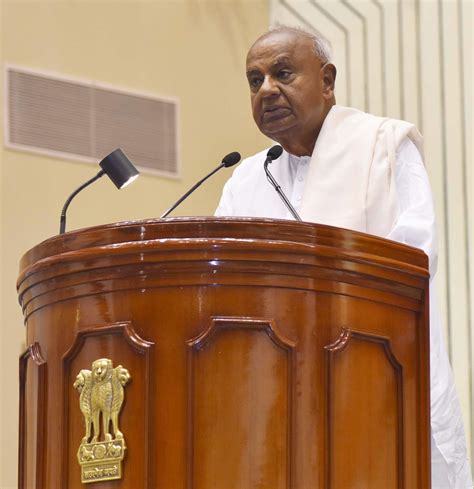 Image: The former Prime Minister, Shri H.D. Deve Gowda addressing at ...