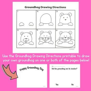 Groundhog Day Coloring Sheets and Groundhog Day Directed Drawing by SS ...