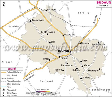 Budaun District Map