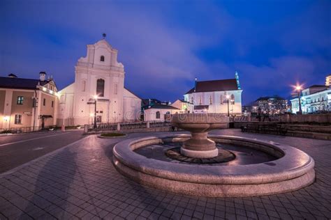 Old Town of Minsk, Belarus in the Sunset Stock Image - Image of ...