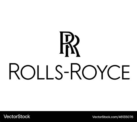 Rolls royce brand logo car symbol with name black Vector Image