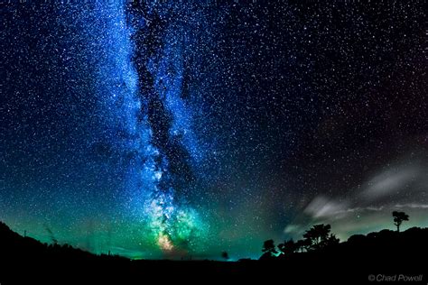 Milky Way Galaxy, Eerie Airglow Paint Night Sky Amazing Colors (Photo ...