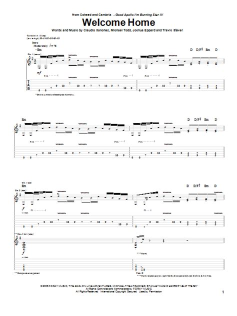 Welcome Home by Coheed And Cambria - Guitar Tab - Guitar Instructor